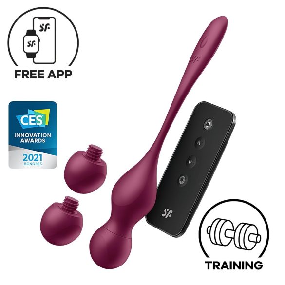 Satisfyer Armastuse Linnud - nutikas, kohandatav geišapall (punane)