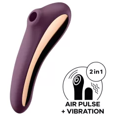   Satisfyer Dual Kiss - 2in1, vagiina- ja kliitorivibraator (lilla)