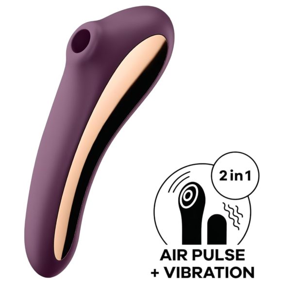 Satisfyer Dual Kiss - 2in1, tupe- ja kliitorivibraator (lilla)
