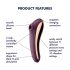 Satisfyer Dual Kiss - 2in1, tupe- ja kliitorivibraator (lilla)