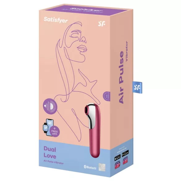 Satisfyer Dual Love - nutikas tupe- ja kliitorivibraator - punane