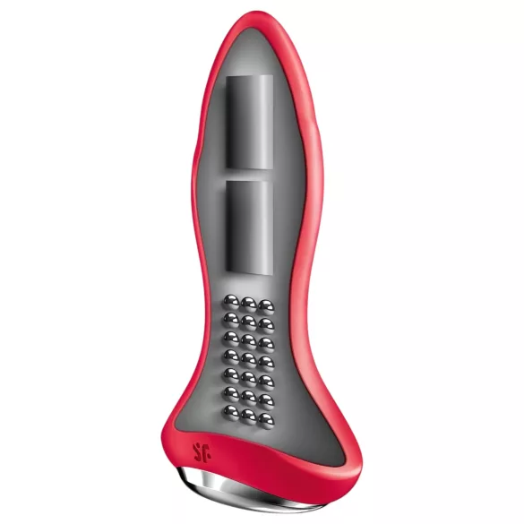 Satisfyer Rotator Plug 1 - pärlitega anaalvibraator (punane)