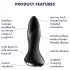 Satisfyer Rotator Plug 1 - pärlitega anaalvibraator (must)