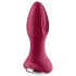 Satisfyer Rotator Plug 2 - laetav pärlitega anaalvibraator (punane)