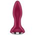 Satisfyer Rotator Plug 2 - laetav pärlitega anaalvibraator (punane)
