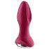 Satisfyer Rotator Plug 2 - laetav pärlitega anaalvibraator (punane)