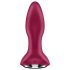 Satisfyer Rotator Plug 2 - laetav pärlitega anaalvibraator (punane)