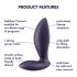 Satisfyer Power Plug - nutikas anaalne vibraator (lilla)