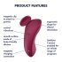 Satisfyer Sexy Secret - nutikas veekindel aluspükste vibraator (punane)