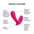 Satisfyer Top Secret - nutikas kahe mootoriga vibraator (roosa)