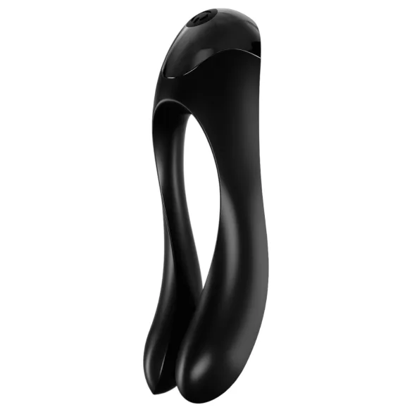 Satisfyer Candy Cane - vee- ja akukindel kaheharuline vibraator - must