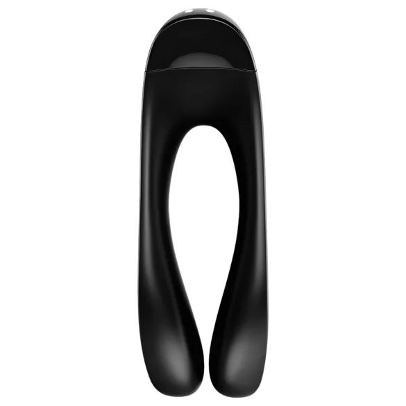 Satisfyer Candy Cane - vee- ja akukindel kaheharuline vibraator - must