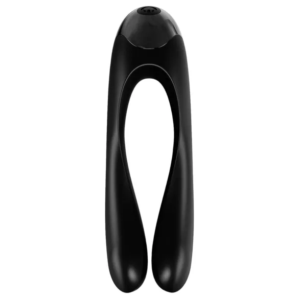 Satisfyer Candy Cane - vee- ja akukindel kaheharuline vibraator - must