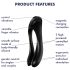 Satisfyer Candy Cane - akuga veekindel kahesaruline vibraator (must)