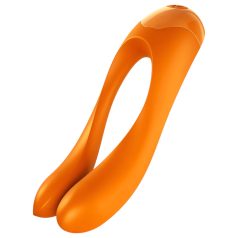   Satisfyer Candy Cane - veekindel kaheharuline aku vibraator - oranž