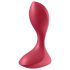 Satisfyer Backdoor Lover - akutoitega veekindel anaaldildo (punane)