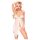 Penthouse Sweet Beast - roosiline babydoll-komplekt (valge) - M/L