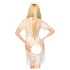 Penthouse Poison Kook - pitskleit ja stringid koos juusteaksessuaariga (valge) - M/L