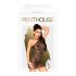 Penthouse Bombshell - sädelev, läbipaistev kleit ja stringid (must)