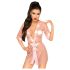 Penthouse Midnight Mirage - satiinkittel ja stringid (roosa) - XL