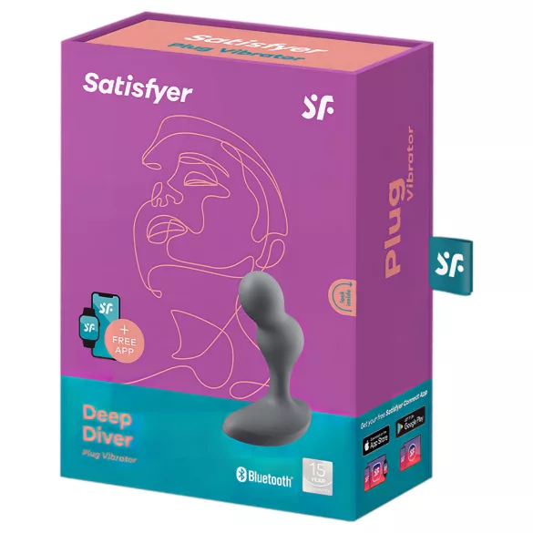 Satisfyer Deep Diver - rakenduse juhitav anaalseksivibraator (hall)