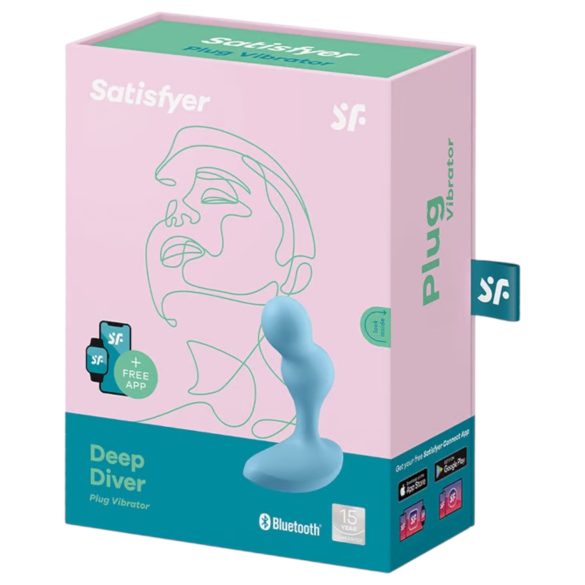 Satisfyer Deep Diver - nutikas anaalseks vibraator - sinine