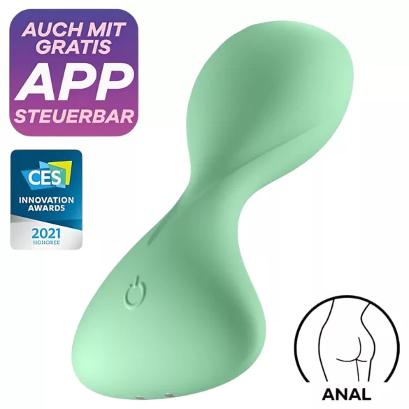 Satisfyer Trendsetter - rakendusega juhitav anaalvibraator (roheline)