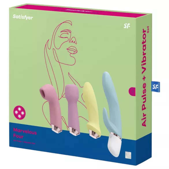 Satisfyer Marvelous Four - vibraatorikomplekt akuga 4-osaline