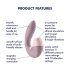 Satisfyer Supernova - akuga õhulainetega 2in1 vibraator (roosa)