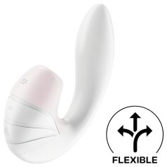   Satisfyer Supernova - aku vibraator ja õhulainestimulaator - valge