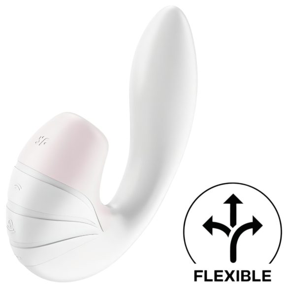 Satisfyer Supernova - laetav, õhulaine 2in1 vibraator (valge)