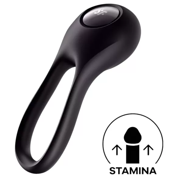 Satisfyer Majestic Duo - akutoitega, veekindel peenisering (must)