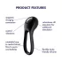Satisfyer Majestic Duo - akutoitega, veekindel peenisering (must)