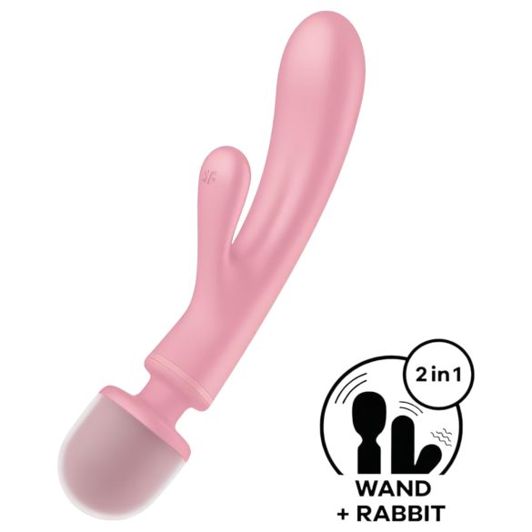 Satisfyer Triple Lover - G-punkti ja massaaživibraator (roosa)