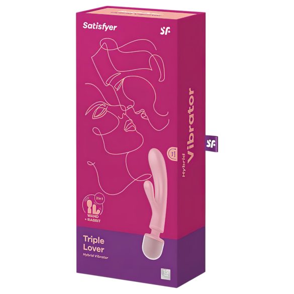 Satisfyer Triple Lover - G-punkti ja kliitori vibraator - roosa