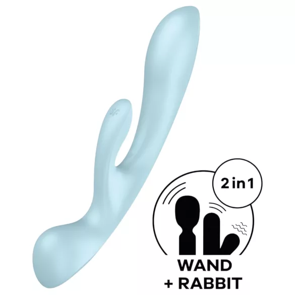 Satisfyer Triple Oh - akuga kliitorivarrega vibraator (sinine)