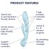 Satisfyer Triple Oh - aku, kliitorivars vibraator (sinine)