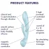 Satisfyer Triple Oh - akuga kliitorivarrega vibraator (sinine)