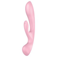   Satisfyer Triple Oh - kliitorivibraator akuga, varrega - roosa