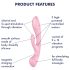Satisfyer Triple Oh - laetav, kliitorivibraator (roosa)
