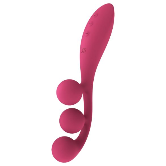 Satisfyer Tri Ball 1 - laetav, multifunktsionaalne vibraator (punane)