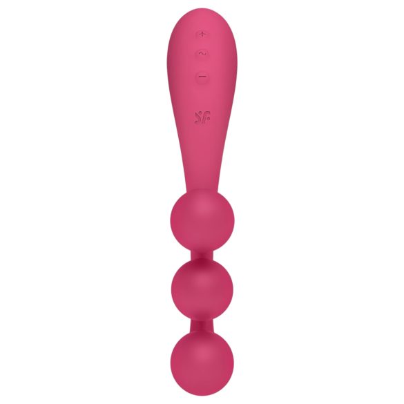 Satisfyer Tri Ball 1 - aku vibraator - multifunktsionaalne - punane