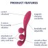 Satisfyer Tri Ball 1 - laetav, multifunktsionaalne vibraator (punane)
