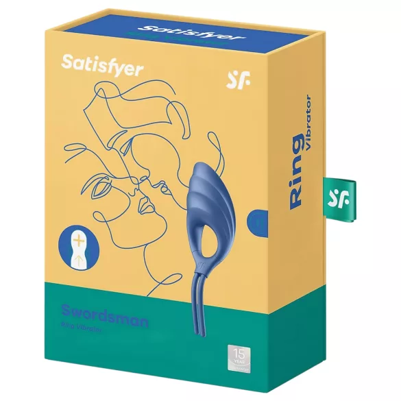Satisfyer Swordsman - vibro peeniserõngas - laetav - sinine