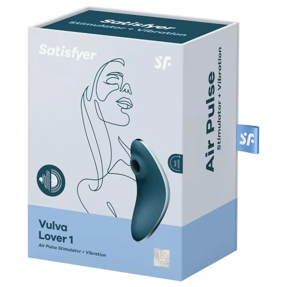 Satisfyer Vulva Lover 1 - kliitorivibraator õhulainetega - laetav, sinine