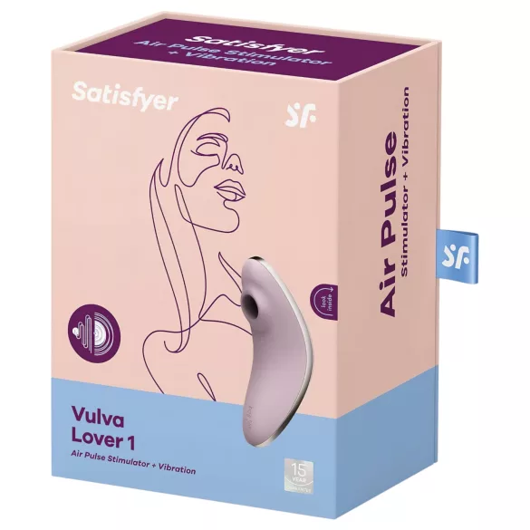 Satisfyer Vulva Lover 1 - õhulaine kliitorivibraator - lilla