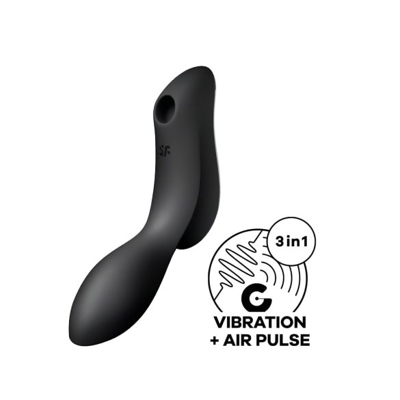 Satisfyer Curvy Trinity 2 - õhulainete ja vibratsiooniga 2in1 stimulaator (must)