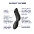 Satisfyer Curvy Trinity 2 - õhulainete ja vibratsiooniga 2in1 stimulaator (must)