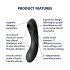 Satisfyer Curvy Trinity 4 - õhulainega 2in1 vibraator (must)