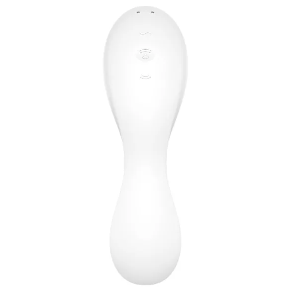 Satisfyer Curvy Trinity 5+ - rakendusega juhitav 2in1 vibraator (valge)